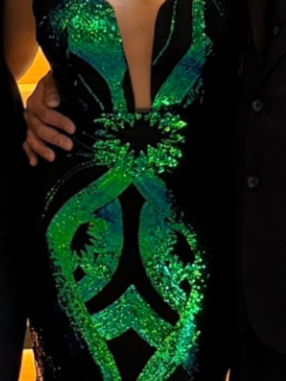 Green Glamorous Women's Backless sequin formal bodycon Long Evening Gown Dress - Picture 10 of 11